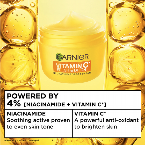 Garnier The Vitamin C Fresh & Bright Hydrating Sorbet Cream