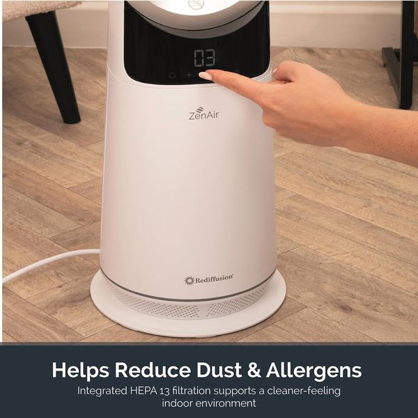 Rediffusion ZenAir 3-in-1 Bladeless Fan, Heater & HEPA Air Purifier