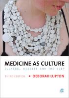 Medicine as Culture: Illness, Disease and the Body (PDF eBook)