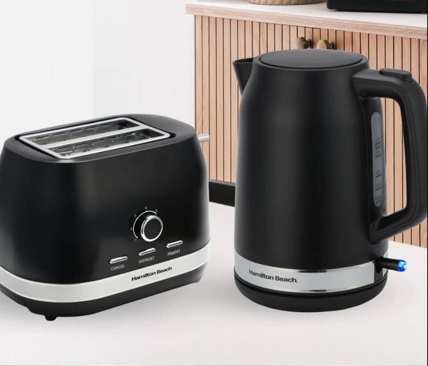 Hamilton Beach Ella Kettle and 2 Slice Toaster Bundle Black