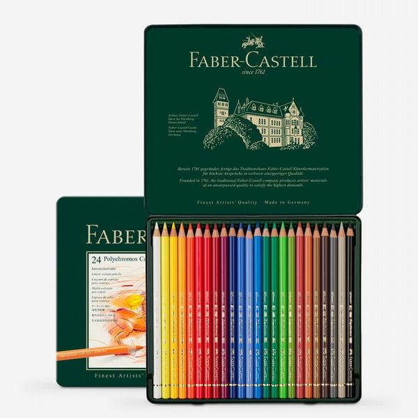 Faber-Castell : Polychromos Pencil : Metal Tin Set of 24