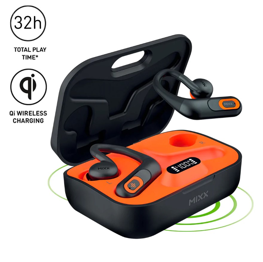 MIXX StreamBuds Sports True Wireless Sound Earbuds Black / Orange