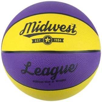 Midwest League Basketball Yellow/Purple Size 7 - Each