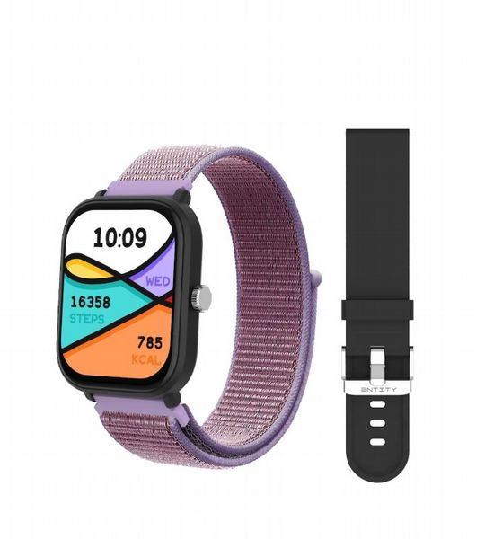Entity Aero Smartwatch Lilac Nylon with Black Strap